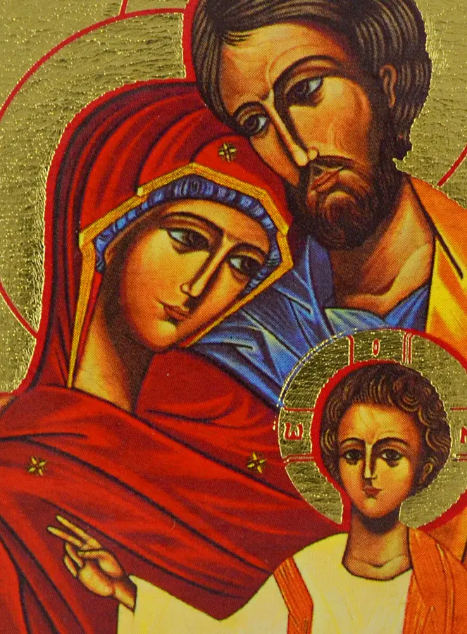 Kleine Religiöse Ikone - Heilige Familie - 9 cm (pic 3)