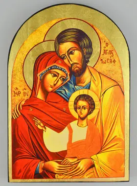 Abgerundete Christliche Ikone Heilige Familie - 19cm (pic 1)