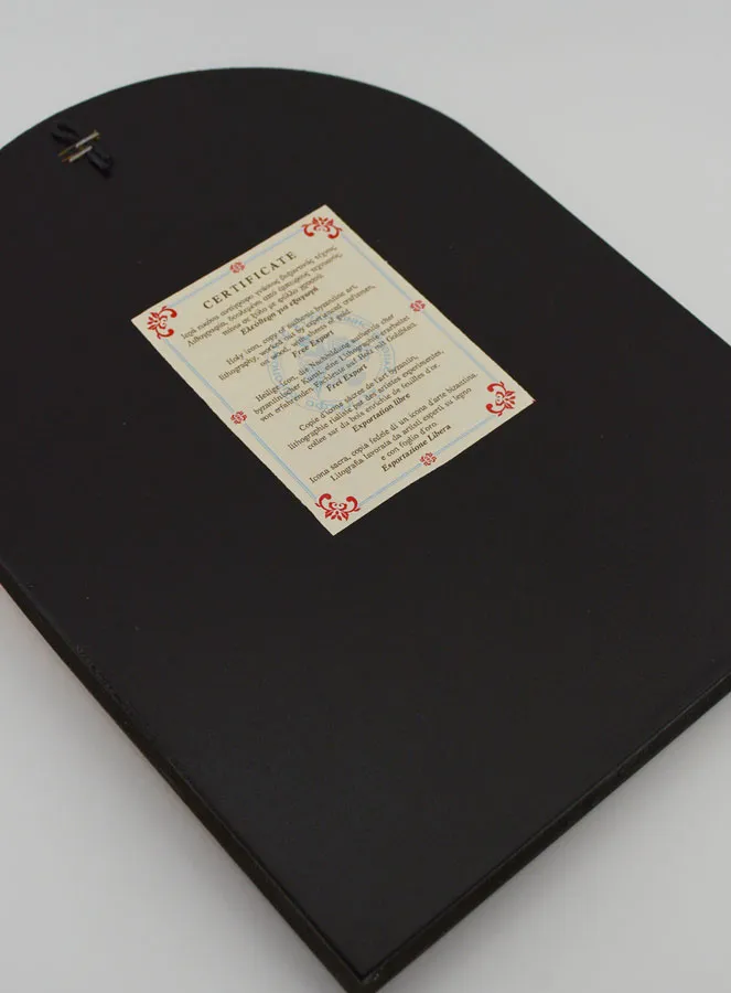 Halbrunde Byzantinische Ikone - Gottesmutter der Zärtlichkeit 24cm (pic 4)