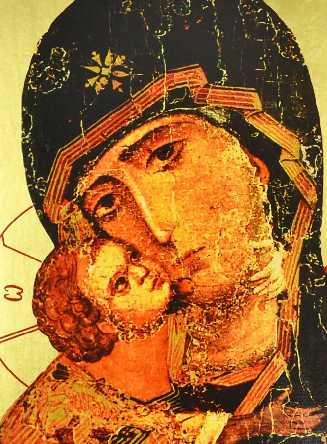 Große Religiöse Ikone Maria, Mutter Gottes - Madonna von Wladimir 40cm (pic 3)