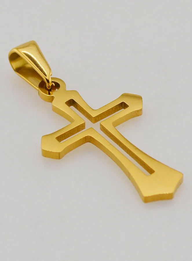 Kreuz Anhänger Filigran - Goldfarben (pic 3)