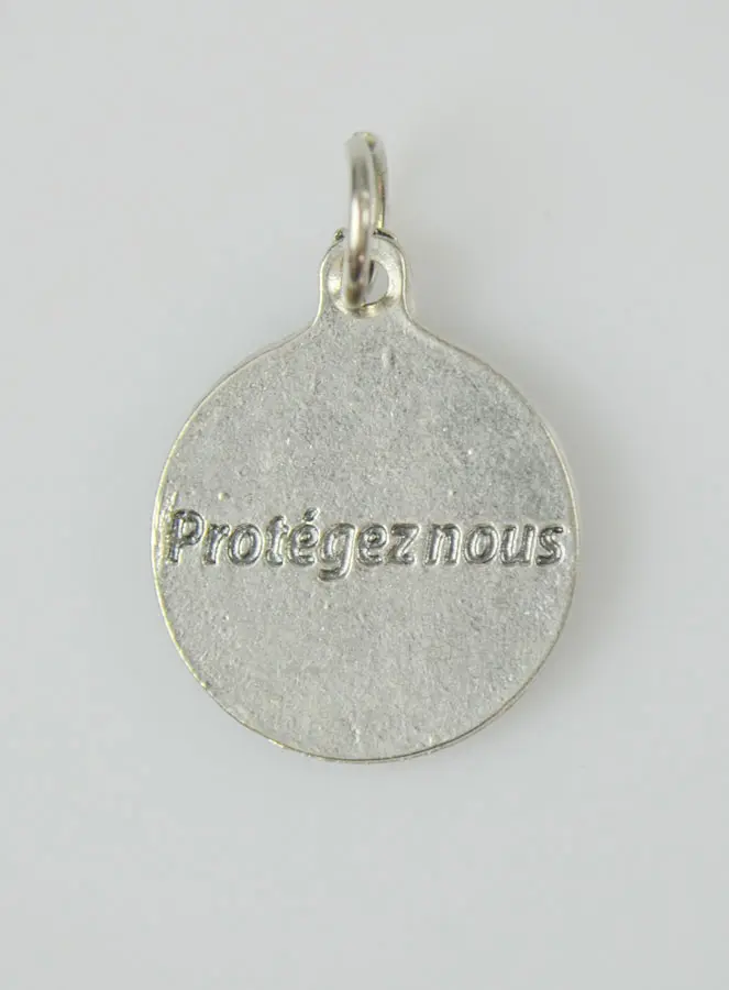 Medaille Heilige Maria Magdalena Silberfarben und Blau Emaille - 18 mm (pic 4)