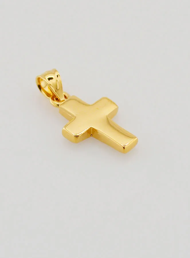 Kreuz Anhänger 18 Karat Vergoldet - Blau Emaille (pic 4)