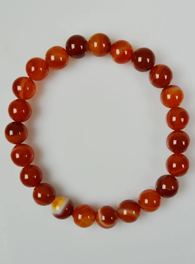 Edelstein Armband Roter Streifenachat - 8mm (pic 2)