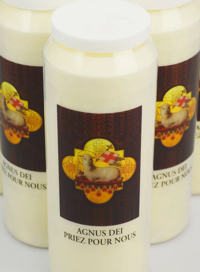 6 Novenen Kerzen Agnus Dei - 17,5cm (pic 4)