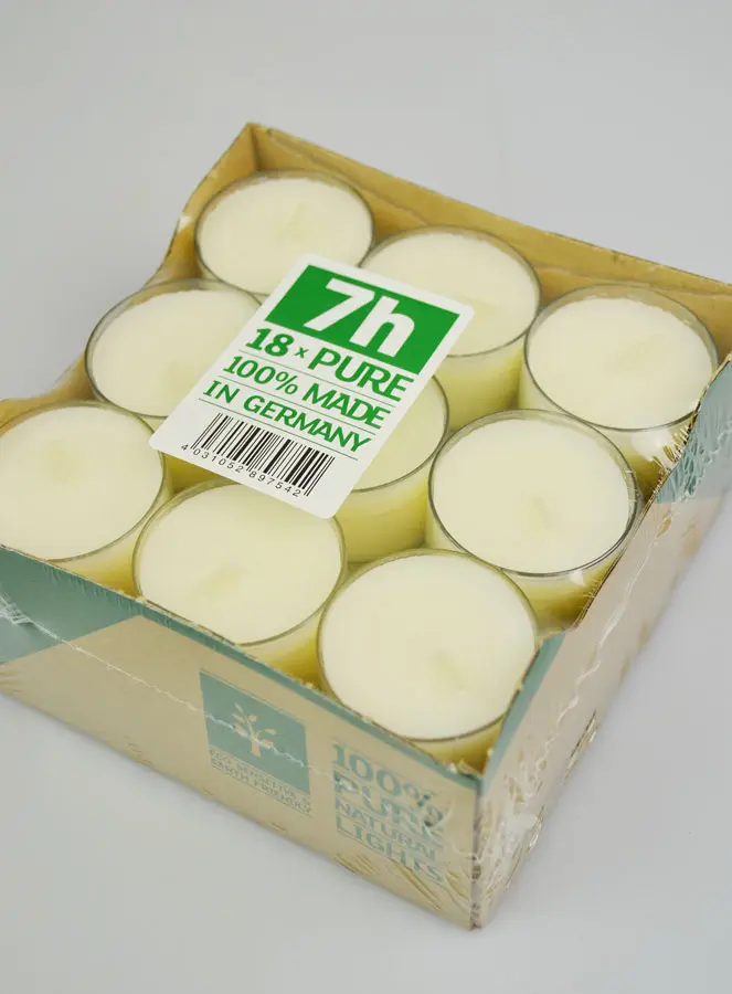 Set mit 18 Bio-Teelichtern 100% Natürlich - 7 Stunden (pic 3)
