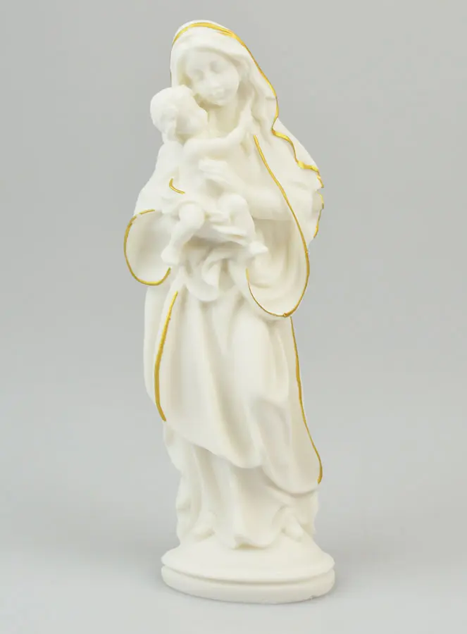 Religiöse Statue Madonna der Zärtlichkeit aus Alabaster - 20cm (pic 1)