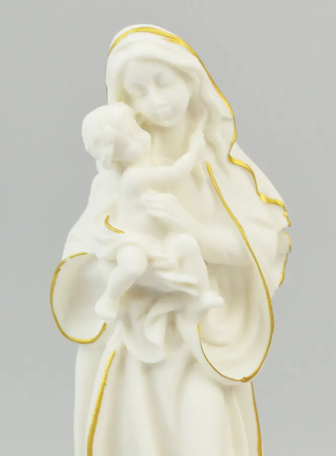Religiöse Statue Madonna der Zärtlichkeit aus Alabaster - 20cm (pic 3)