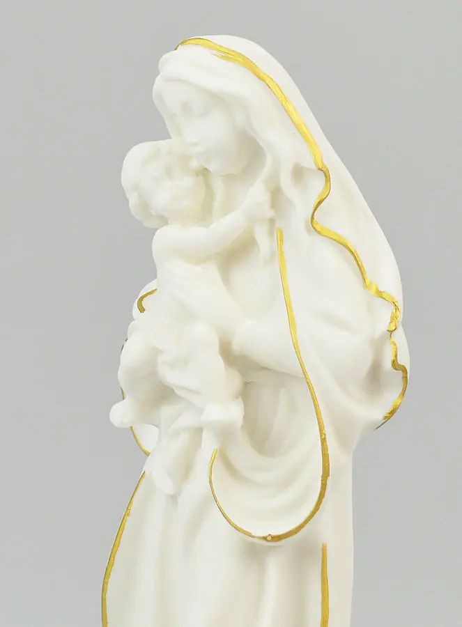 Religiöse Statue Madonna der Zärtlichkeit aus Alabaster - 20cm (pic 4)