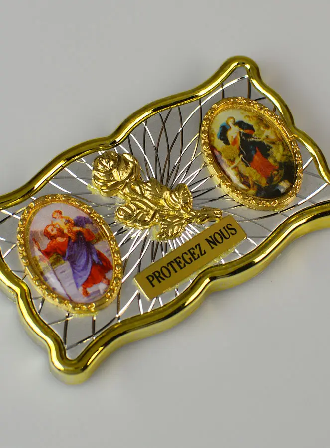 Magnet Auto Plakette Heiliger Christophorus und Maria Knotenlöserin (pic 3)