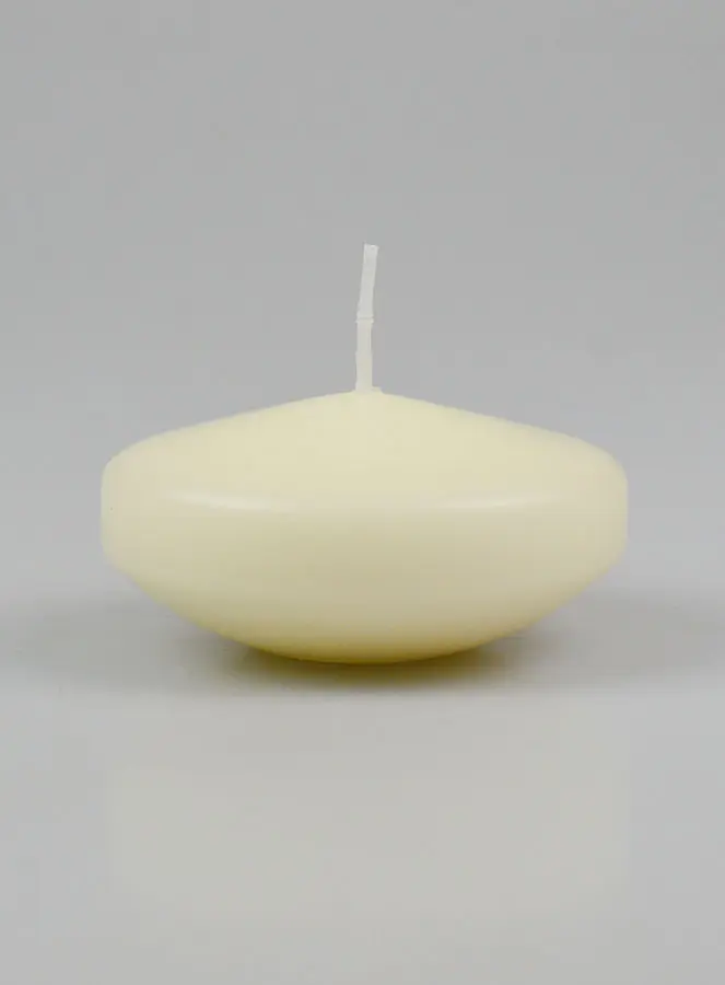 Maxi Schwimmkerze Farbe Elfenbein - 8 cm (pic 1)
