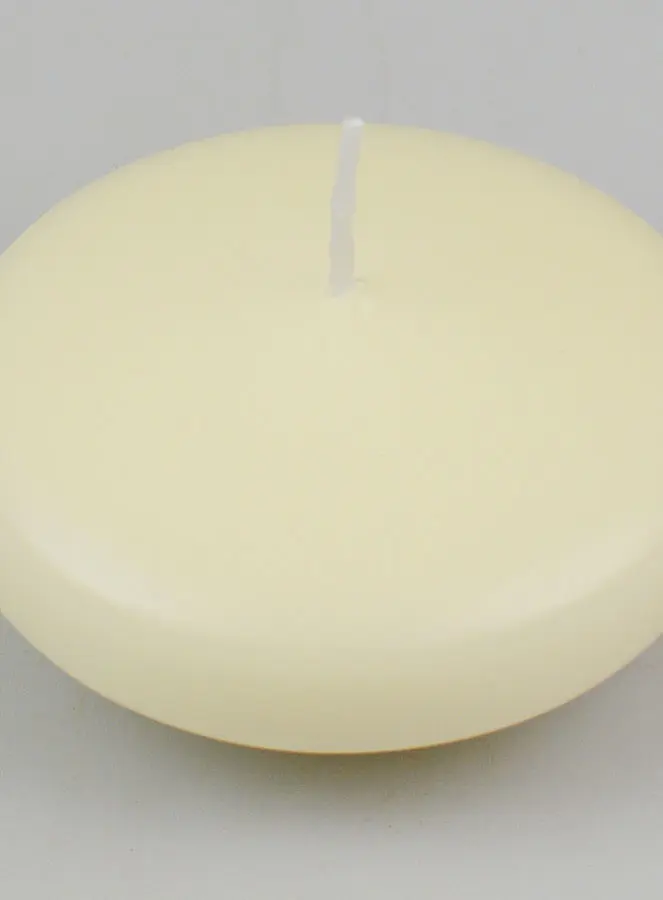 Maxi Schwimmkerze Farbe Elfenbein - 8 cm (pic 4)