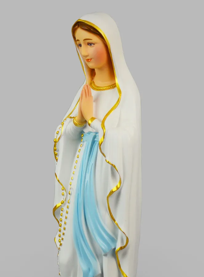 Religiöse Figur Unserer Lieben Frau von Lourdes Bemalt – 60 cm (pic 4)