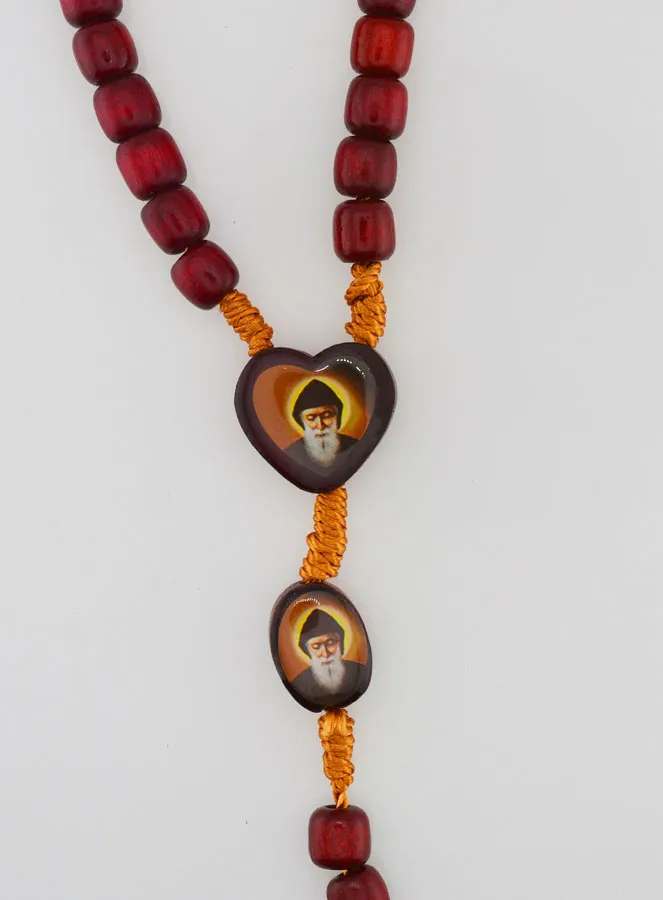 Rosenkranz Heiliger Charbel- Holz Perlen (pic 4)