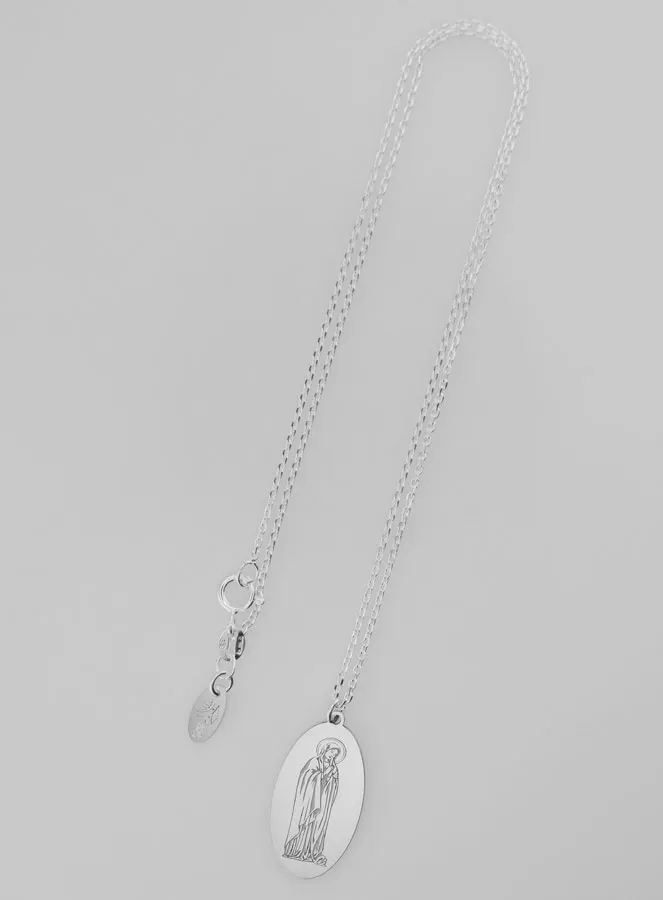 Medaille Jungfrau Maria + Kette - Massiv Silber (pic 2)