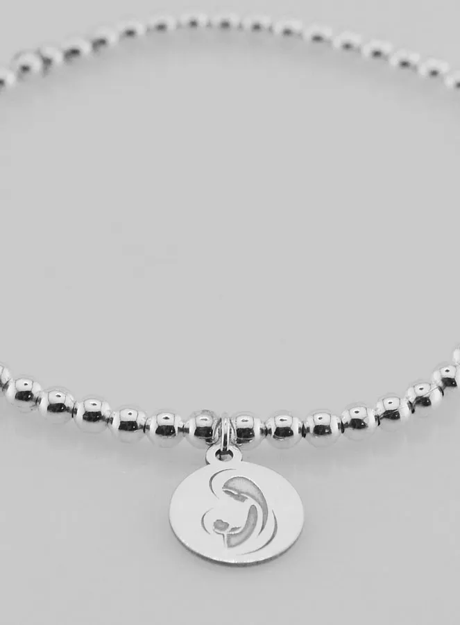 Kugel Armband Madonna mit Kind - 925er Silber (pic 2)