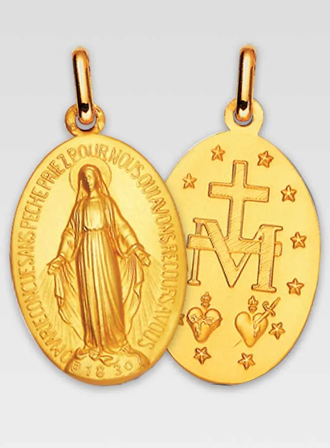 Wundertätige Medaille 17mm - 9 Karat Gold (pic 1)