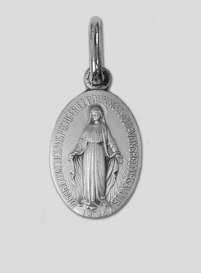 Wundertätige Medaille aus Massiv Silber 19 mm (pic 2)