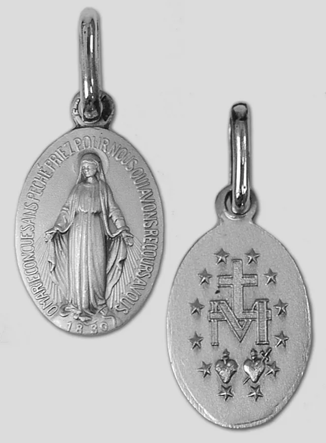 Wundertätige Medaille aus Massiv Silber 19 mm (pic 4)