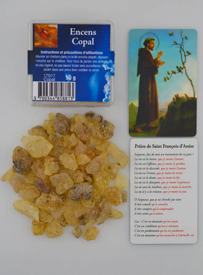 Religiöser Weihrauch Copal + Gebet H. Franziskus (pic 1)