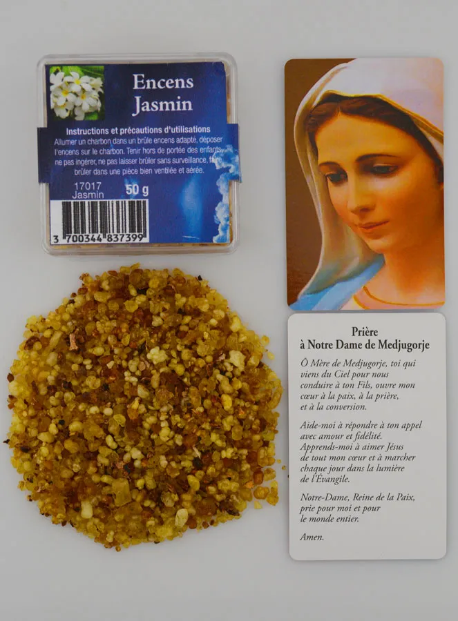 Religiöser Weihrauch Jasmin und Gebet Muttergottes von Medjugorje (pic 1)