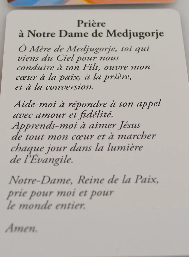 Religiöser Weihrauch Jasmin und Gebet Muttergottes von Medjugorje (pic 4)