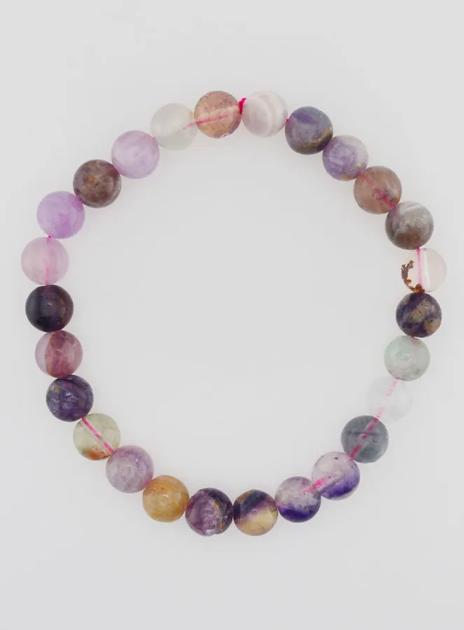 Edelstein Armband aus Buntem Fluorit AA - 6 mm (pic 1)