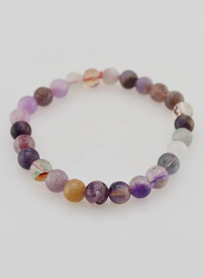 Edelstein Armband aus Buntem Fluorit AA - 6 mm (pic 2)