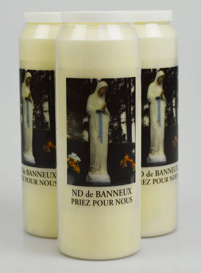 3 Novenen-Kerzen Gottesmutter von Banneux (pic 1)