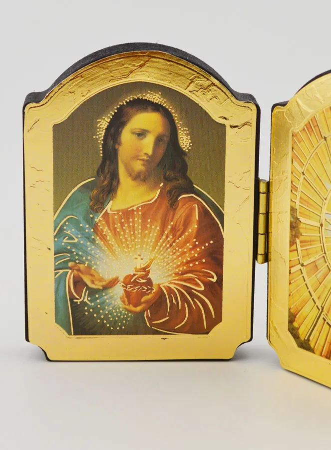 Diptychon Ikone zur Firmung - Heiliges Herz Jesu und Heiliger Geist (pic 2)