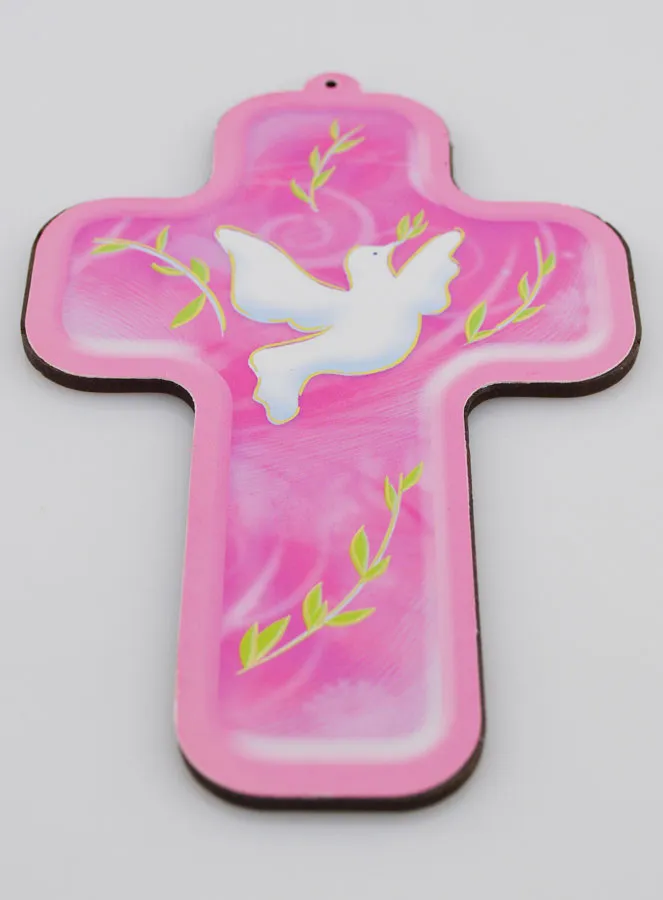 Kreuz Firmung - Heilig Geist Taube - Rosa (pic 2)