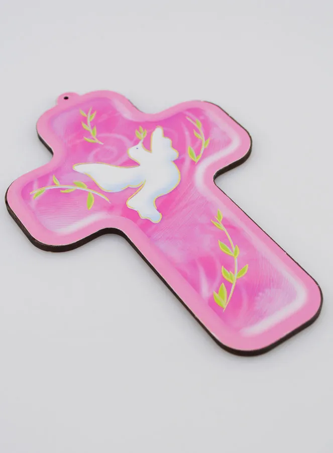 Kreuz Firmung - Heilig Geist Taube - Rosa (pic 3)