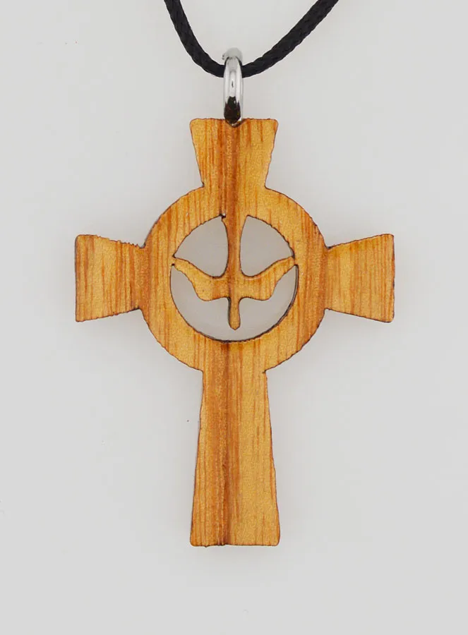 Anhänger Kreuz Firmung aus Holz - Heiliger Geist (pic 1)