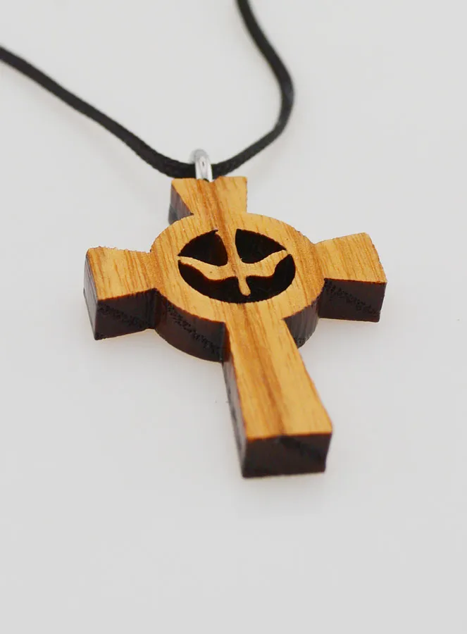 Anhänger Kreuz Firmung aus Holz - Heiliger Geist (pic 2)