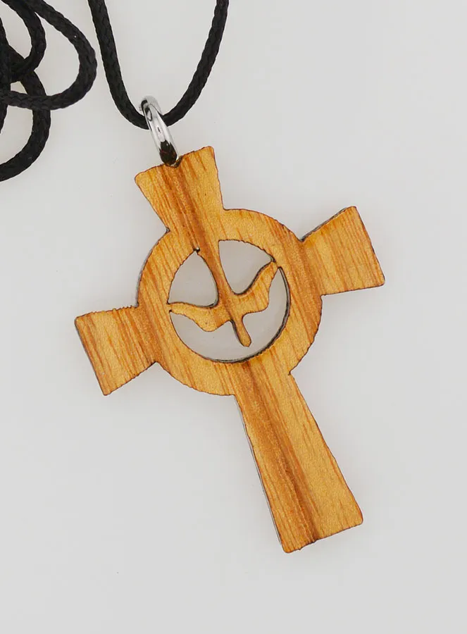 Anhänger Kreuz Firmung aus Holz - Heiliger Geist (pic 4)
