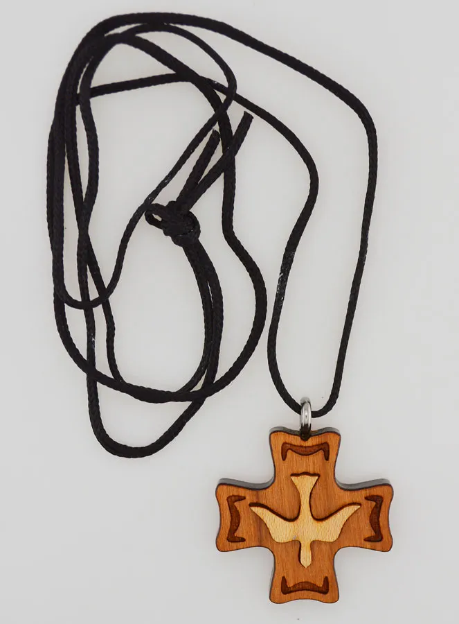 Anhänger Kreuz Firmung aus Holz - Heiliger Geist (pic 2)