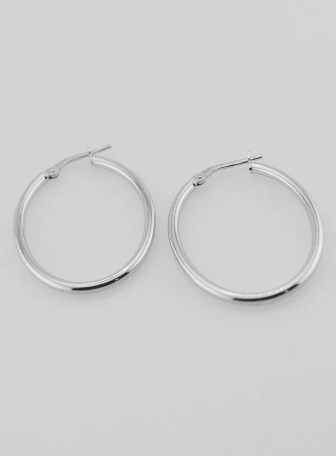 Ovale Creolen Ohrringe aus Rhodiniertem 925er Silber - 36mm (pic 2)