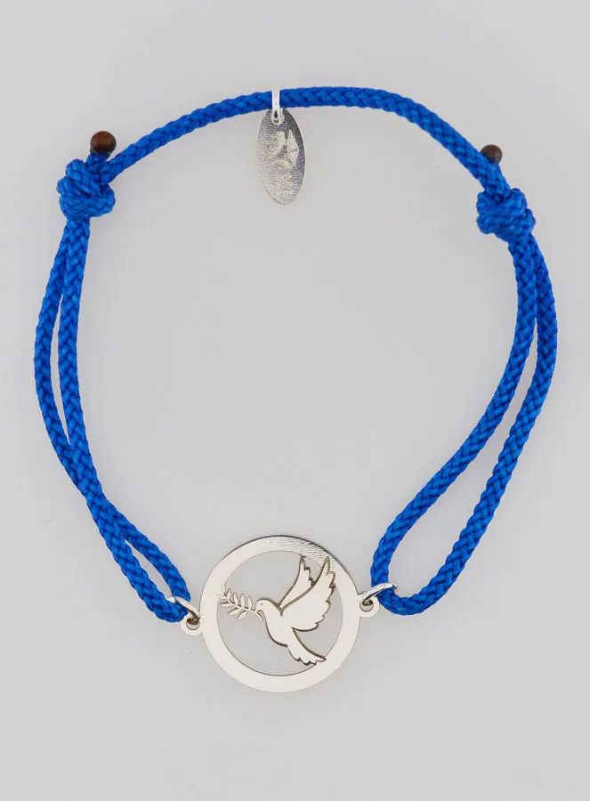 Armband aus Silber und Kordel – Heiliger Geist (pic 1)