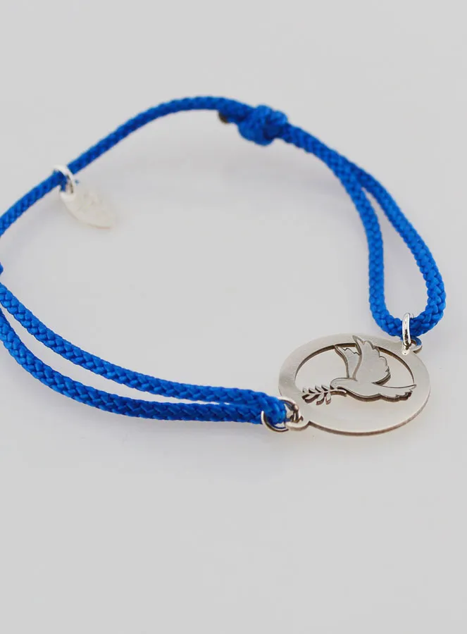 Armband aus Silber und Kordel – Heiliger Geist (pic 3)