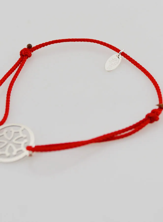 Armband Silber und Kordel – Kreuz von Okzitanien (pic 4)