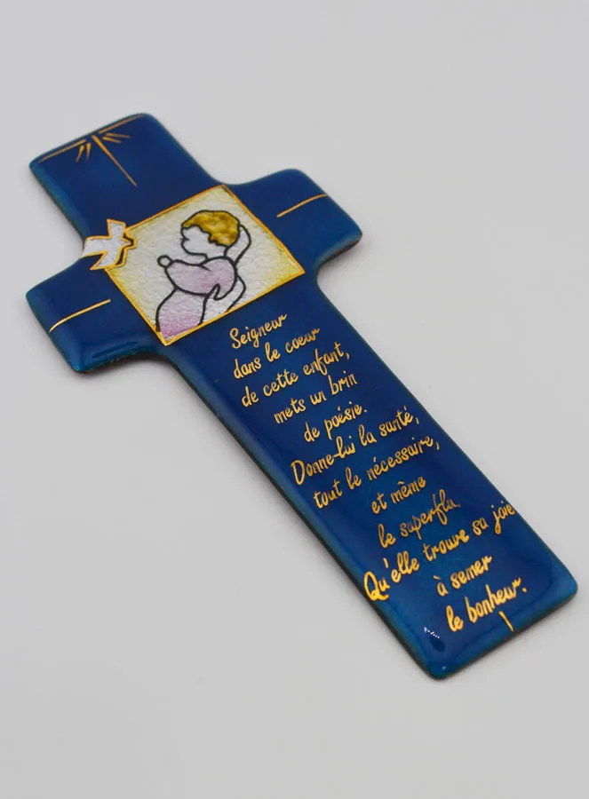 Taufkreuz für Mädchen und Gebet in Emaille von Libanon (pic 3)