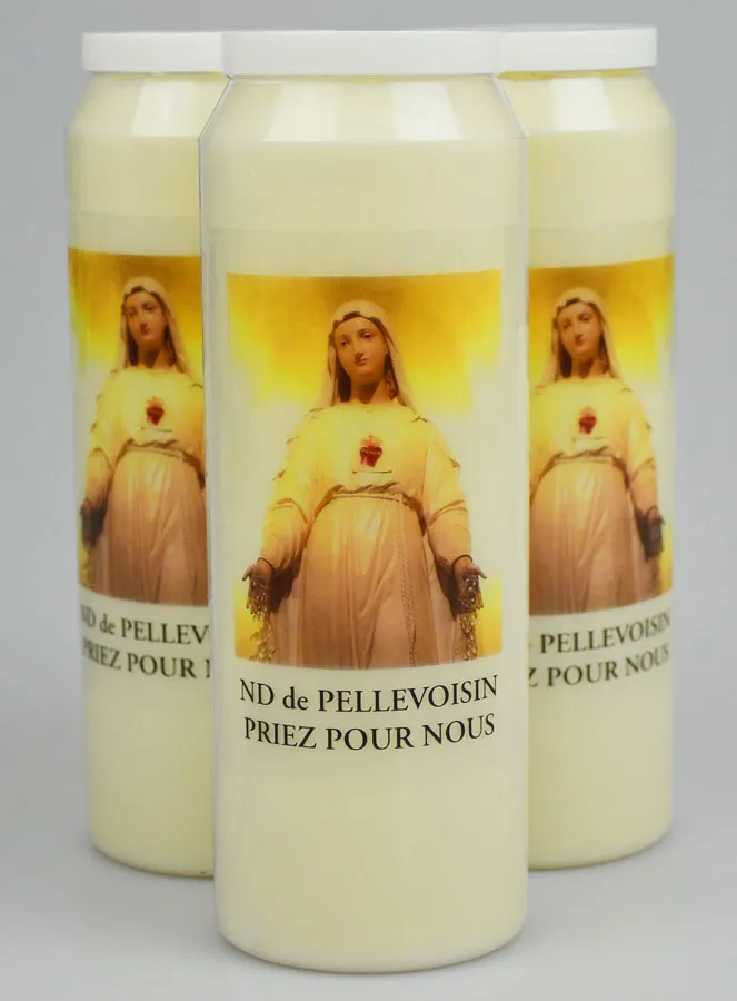 3 Novenen-Kerzen Muttergottes von Pellevoisin (pic 1)