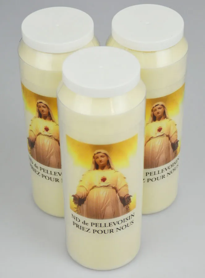 3 Novenen-Kerzen Muttergottes von Pellevoisin (pic 2)