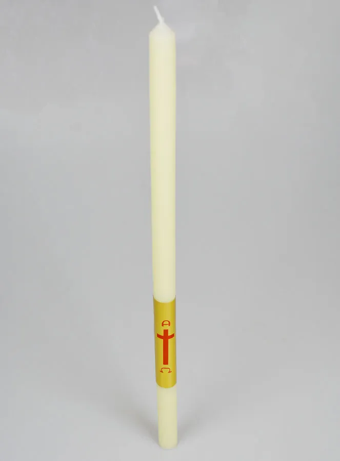 Taufkerze Elfenbein und Gold - 50cm (pic 2)