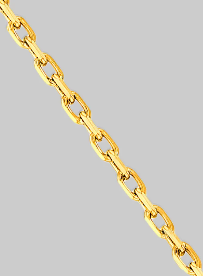 Verstellbare Halskette 40cm Anker Gliederung 1,3mm - Vergoldet (pic 2)