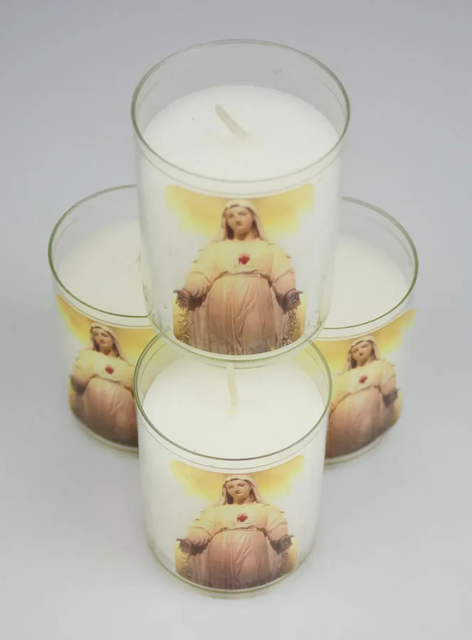 Set 4 Votivkerzen Gottesmutter von Pellevoisin (pic 2)