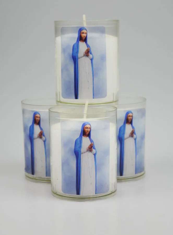 Set 4 Votivkerzen Gottesmutter von Kibeho (pic 1)