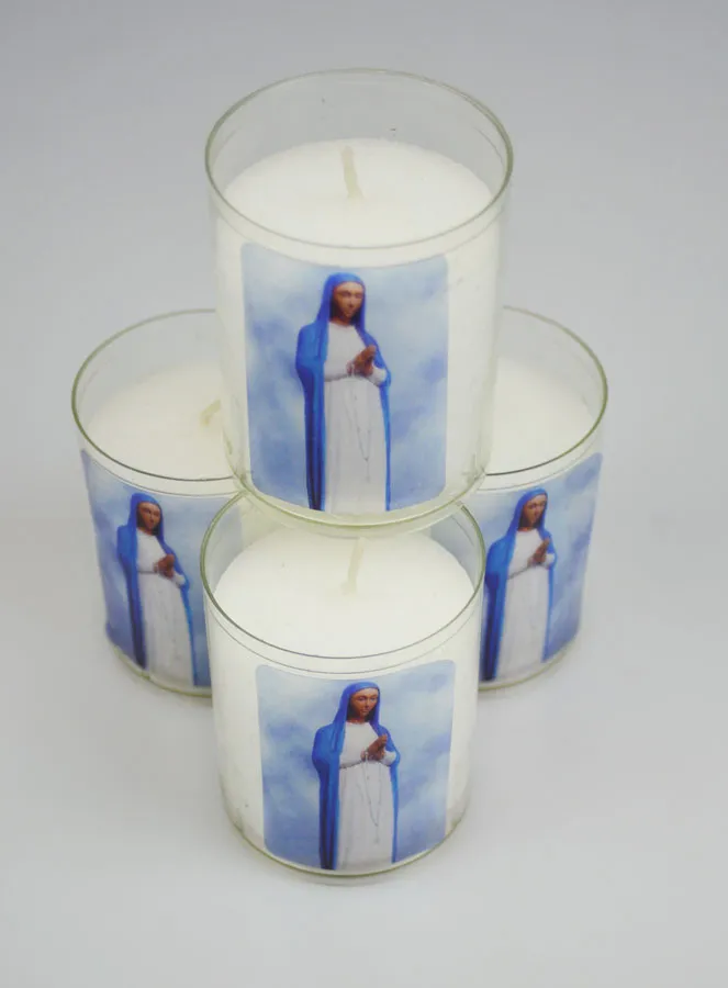 Set 4 Votivkerzen Gottesmutter von Kibeho (pic 2)
