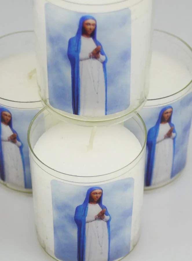 Set 4 Votivkerzen Gottesmutter von Kibeho (pic 4)