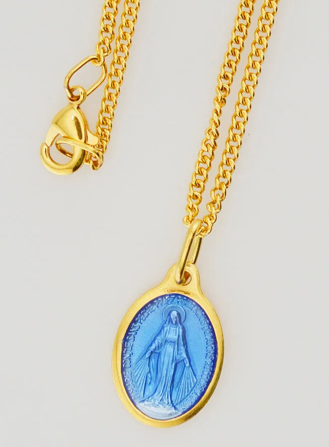 Blaue Wunderbare Medaille mit Halskette 45cm (pic 4)